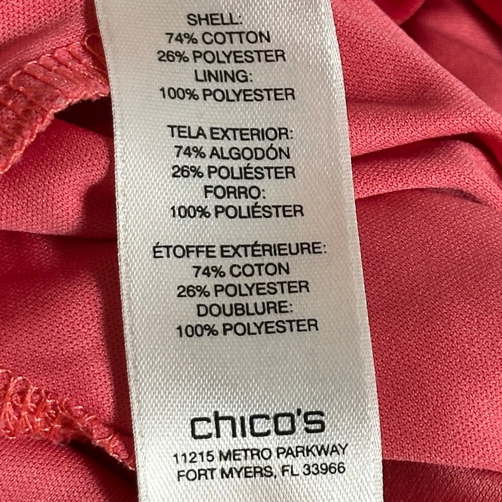 Chicos Coral Pink Women's Maxi Skirt women’s‎ size Chicos 2 (US12) (G48) - Picture 5 of 7